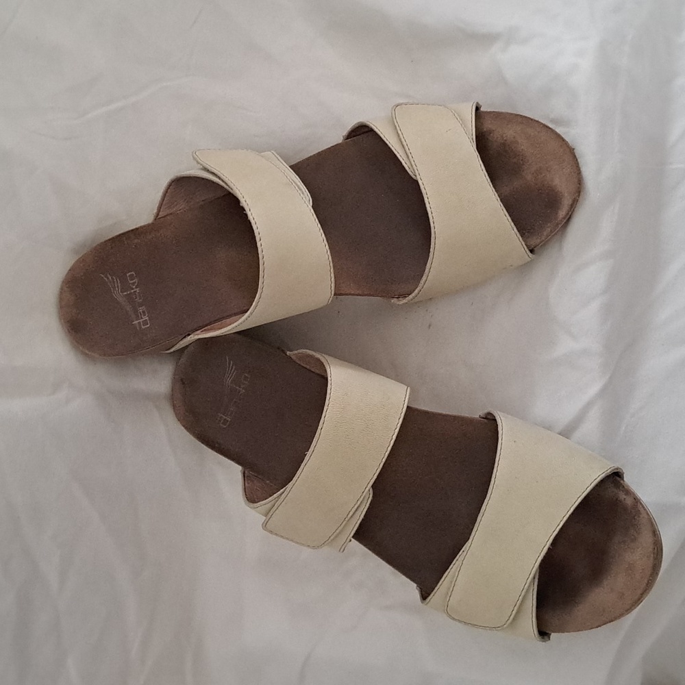 Ladies Dansko Vienna Slide in Bone, sz 42